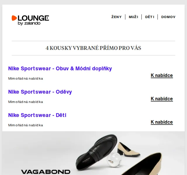 Lounge by Zalando: Nike, Vagabond a EGLO – slevy až 80 % | Nuslet.cz