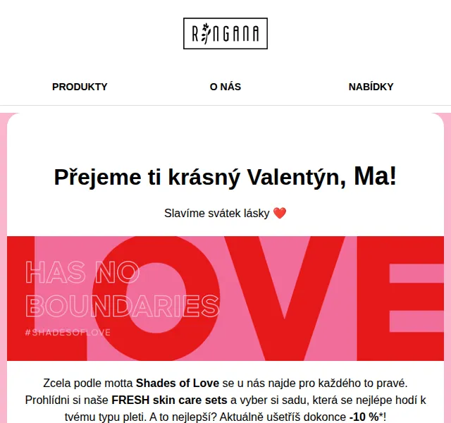 RINGANA: FRESH skin care sets – sleva 10 % – červenec 2026 | Nuslet.cz