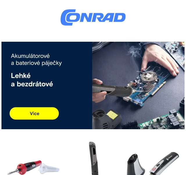 Conrad Electronic: Aku nářadí Bosch, Makita, Dremel – červenec 2026 | Nuslet.cz