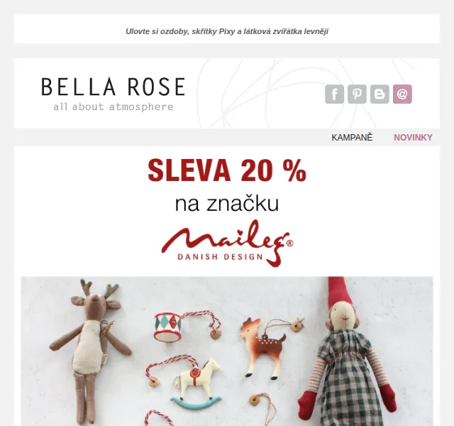 Bella Rose: SLEVA 20 % na značku Maileg – říjen 2026 | Nuslet.cz