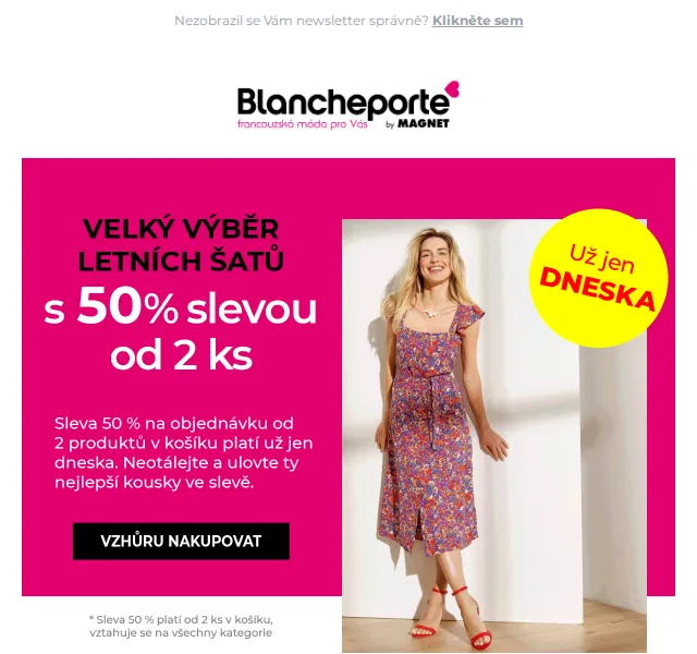 Blancheporte: Letní šaty do -50 % – červenec 2026 | Nuslet.cz