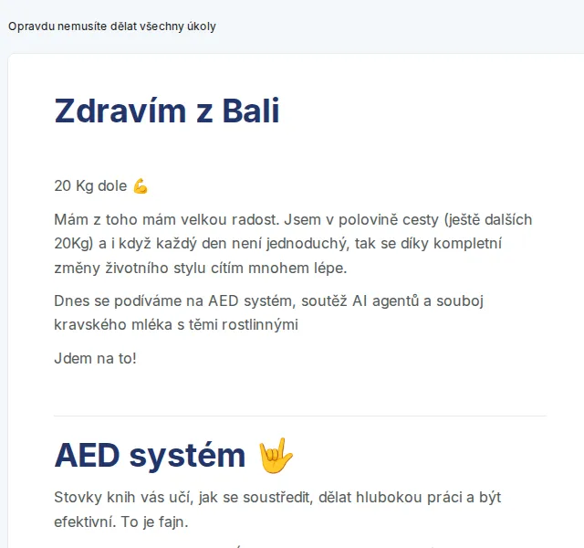 David Lörincz: Týdenní inspirace produktivitou a zdravím – červenec 2026 | Nuslet.cz