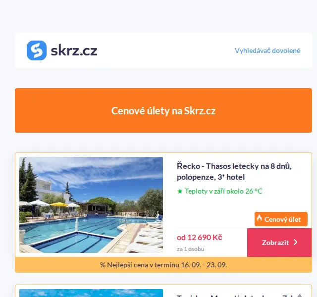 Vánoce na Skrz: Dovolená Řecko Thasos od 12 690 Kč – červenec 2026 | Nuslet.cz