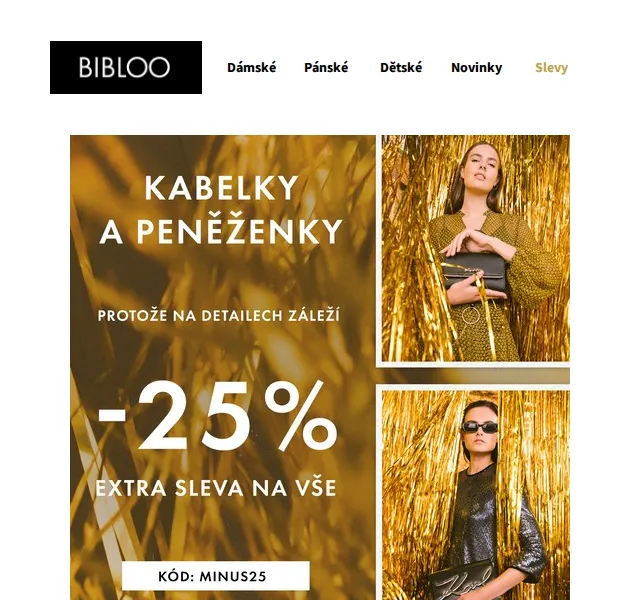 BIBLOO: 25% sleva na kabelky Guess, Replay a Calvin Klein – červen 2026 | Nuslet.cz