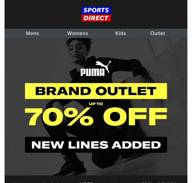 Sportsdirect: PUMA výprodej až 50% – červen 2026 | Nuslet.cz