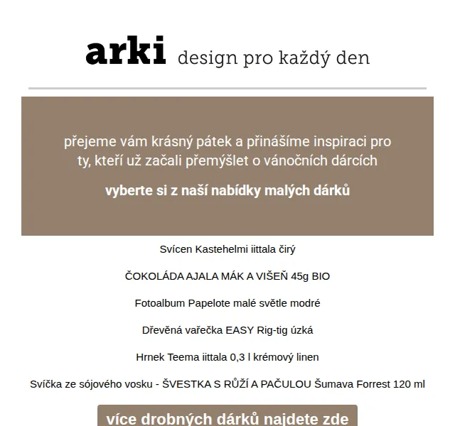 Arki: drobné dárky inspirace – červen 2026 | Nuslet.cz