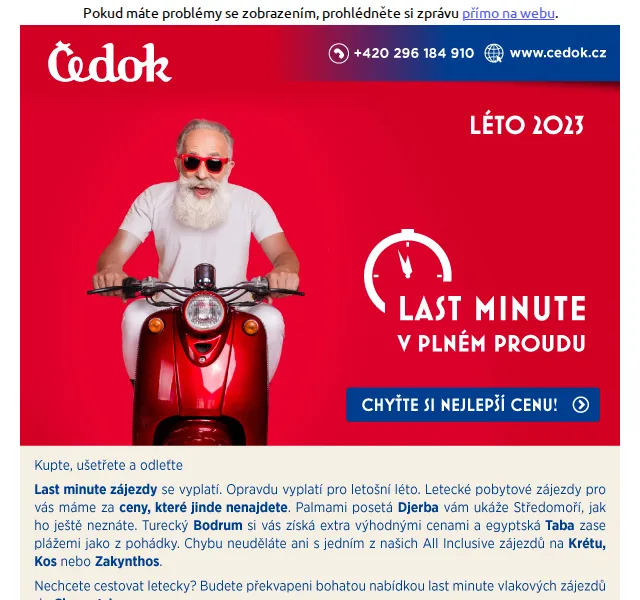 Čedok: Last minute zájezdy v létě 2026 – červenec 2026 | Nuslet.cz