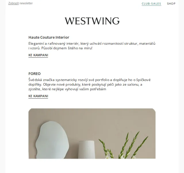 Westwing: nová kolekce Haute Couture Interiér – červenec 2026 | Nuslet.cz