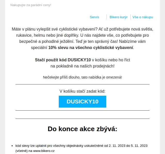 czbikero: 10% sleva na vše – červenec 2026 | Nuslet.cz