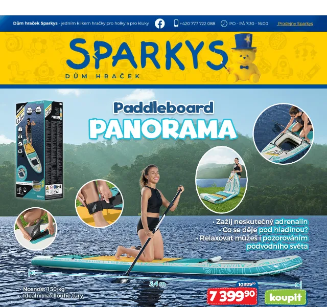 Sparkys.cz: Paddleboardy za bezkonkurenční ceny – červen 2026 | Nuslet.cz