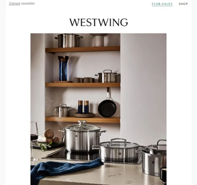 Westwing: slevy na ZWILLING, Homla, SACKit – červenec 2026 | Nuslet.cz