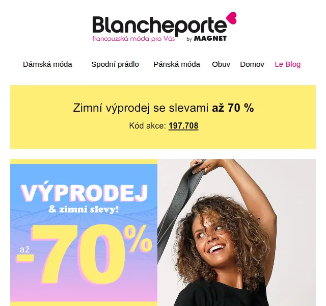 Blancheporte: Sportovní výprodej až -70 % – červenec 2026 | Nuslet.cz