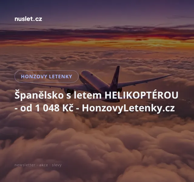 Honzovy letenky: Španělsko s letem – od 1 048 Kč | Nuslet.cz