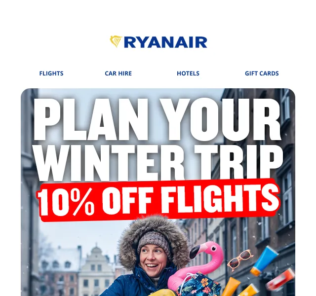 Ryanair: 10 % sleva na letní cestu – srpen 2026