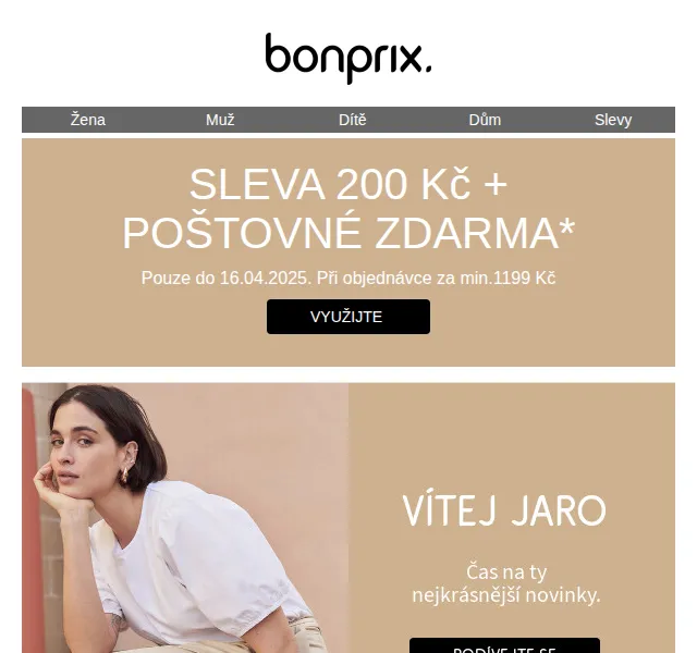 bonprix: Sleva 200 Kč a poštovné zdarma – červenec 2026 | Nuslet.cz