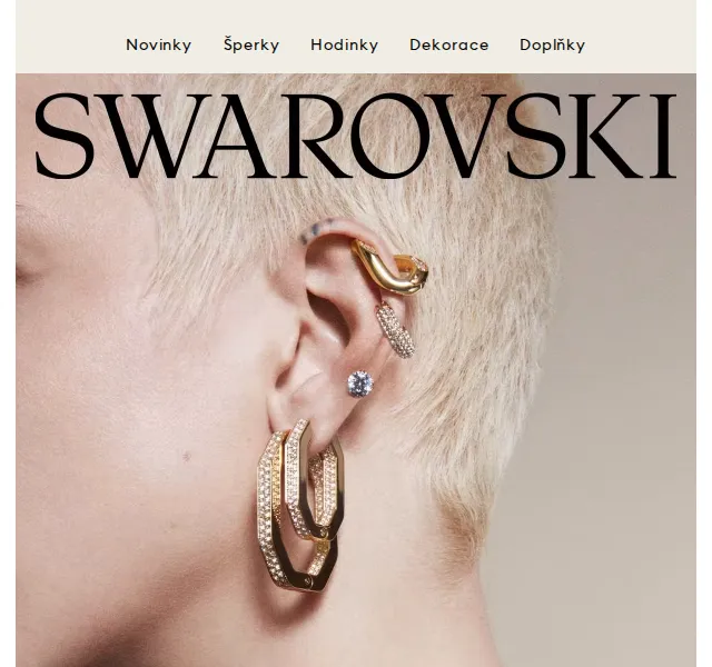 Swarovski: zlaté náušnice s křišťály – červen 2026 | Nuslet.cz