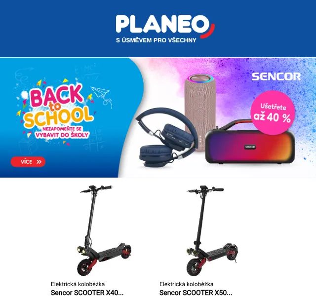 Planeo: Sencor sleva až 40 % – září 2026