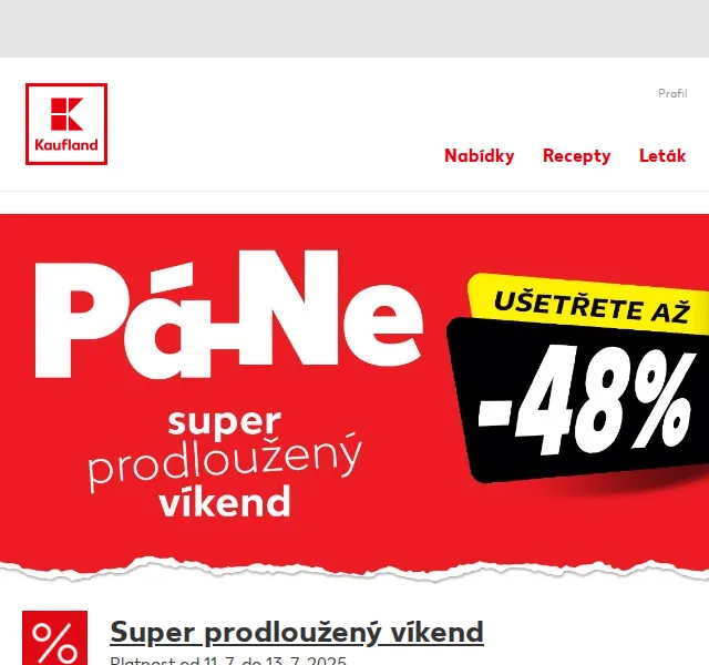 Kaufland: Rajčata I. jakost 1 kg za 49,90 Kč – červenec 2026 | Nuslet.cz