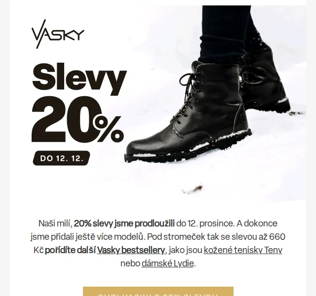 Vasky: 20% sleva na tenisky Teny a Lydie – červen 2026 | Nuslet.cz
