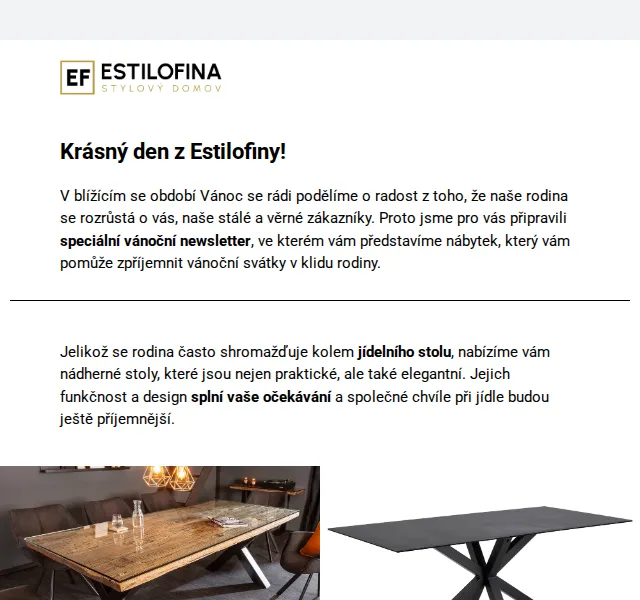 Estilofina-nabytek.cz - stylový domov: Stylové Vánoce s nábytkem – červenec 2026 | Nuslet.cz