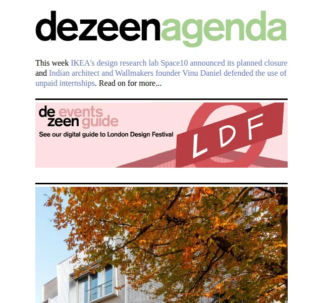 Dezeen Daily: nejnovější architektura a design – červenec 2026 | Nuslet.cz