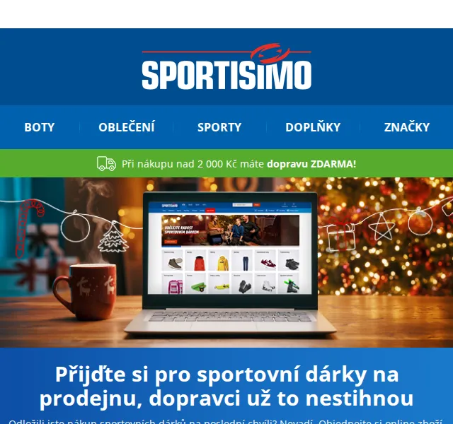 Sportisimo: Dárky k vyzvednutí na prodejně + doprava zdarma nad 2 000 Kč – červen 2026 | Nuslet.cz