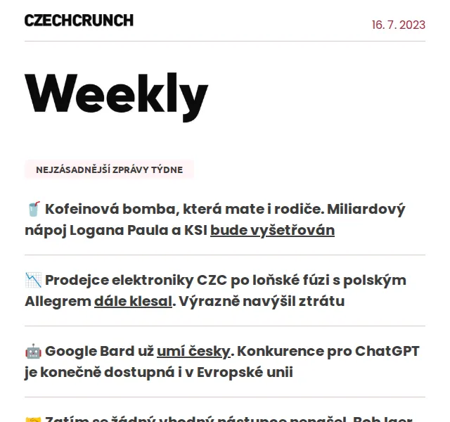 CzechCrunch: Nový byznys Jaroslava Becka – červenec 2023 | Nuslet.cz