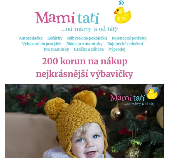Mamitati.cz: Sleva 200 Kč na výbavičku – červenec 2026 | Nuslet.cz