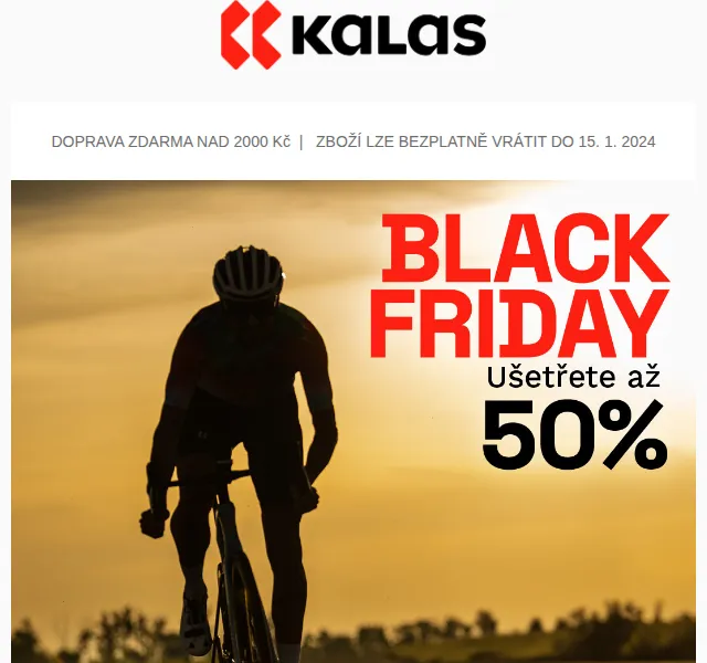 KALAS Sportswear: Black Friday se slevou až 50 % – červenec 2026 | Nuslet.cz
