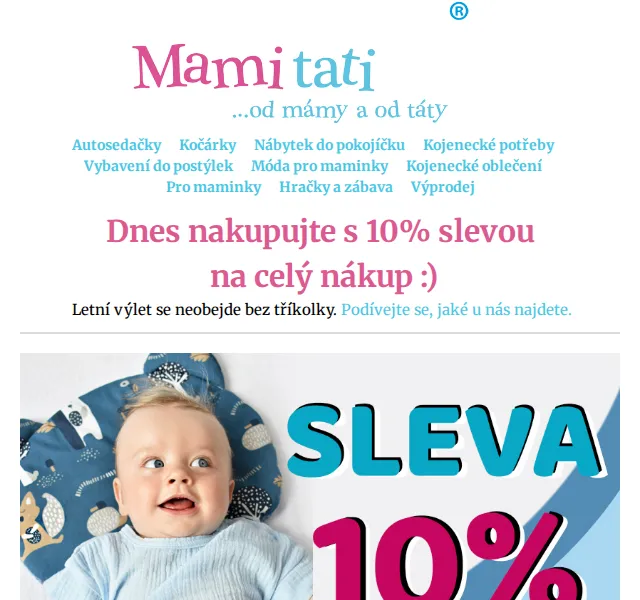 Mamitati.cz: 10% sleva na letní oblečení Baby Nellys – červenec 2026 | Nuslet.cz