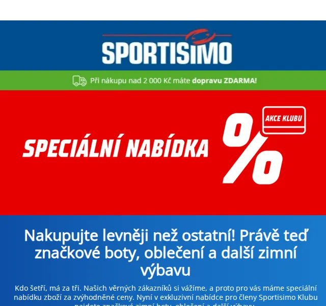 Sportisimo.cz: Akce klubu slevy na boty a oblečení – listopad 2022 | Nuslet.cz