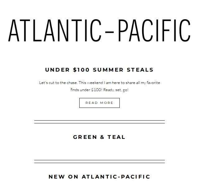 Atlantic-Pacific: letní kousky pod 100 $ – červenec 2026 | Nuslet.cz