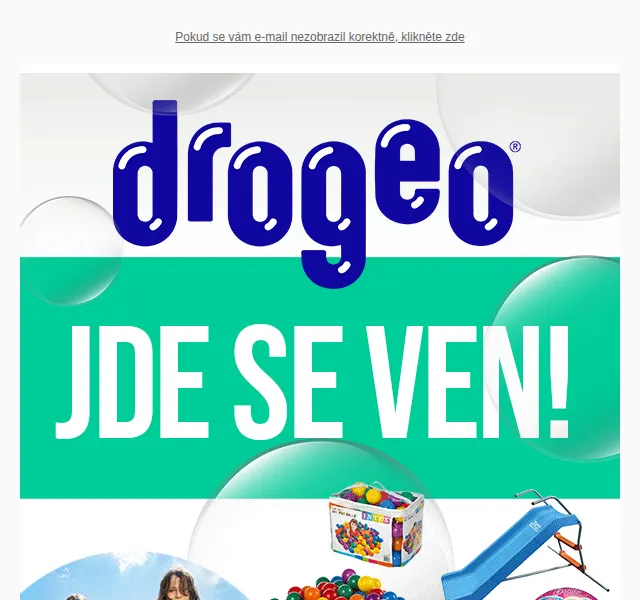 Drogeo: Venkovní hry a sportovní potřeby od 14 Kč – červen 2026 | Nuslet.cz