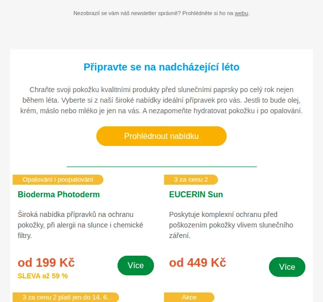 Lékárna.cz: Slevy až 59 % na opalování – červenec 2026 | Nuslet.cz