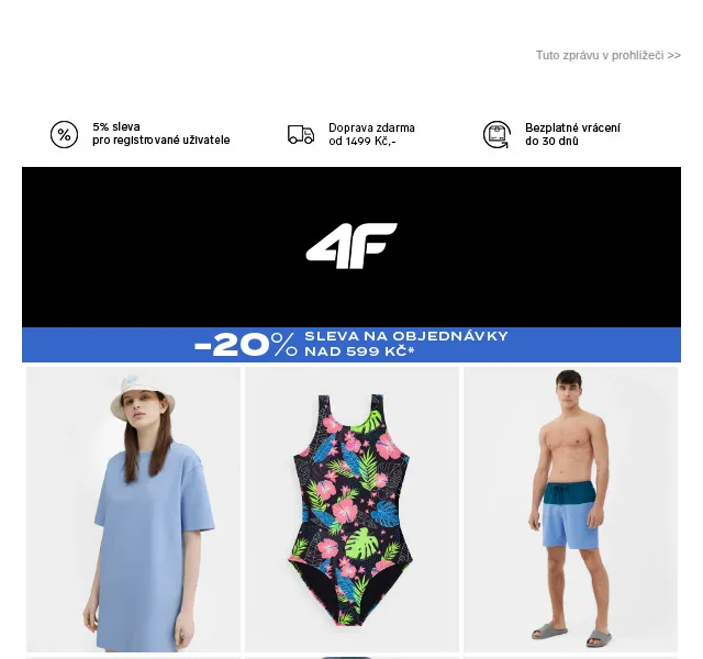 4Fstore.cz: Sleva 20 % na letní produkty – červen 2026 | Nuslet.cz