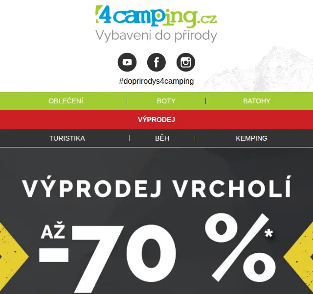 4camping: Výprodej letního vybavení – slevy až 70 % – červen 2026 | Nuslet.cz