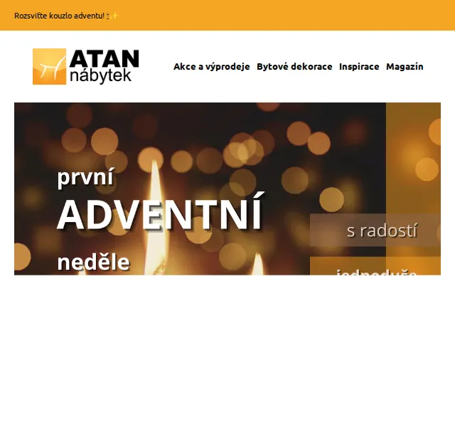 ATAN nábytek: Adventní svícny a věnce od 267 Kč – červenec 2026 | Nuslet.cz