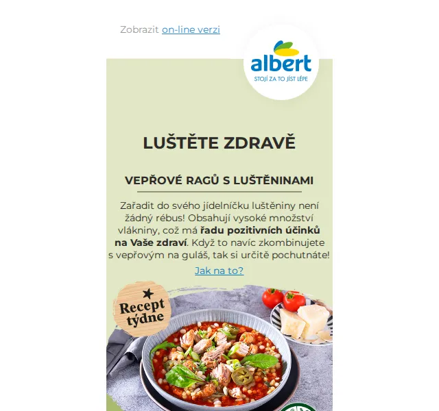 Albert: Královské kuře a BIO potraviny – únor 2026 | Nuslet.cz