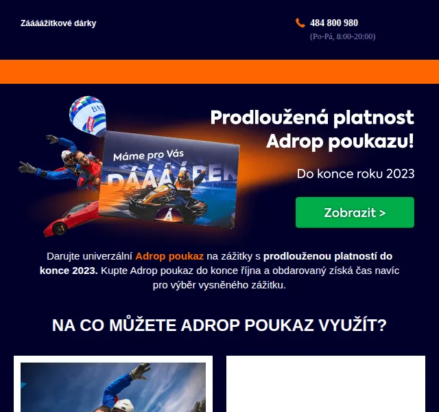 Adrop: Prodlužujeme platnost poukazu – červen 2026 | Nuslet.cz