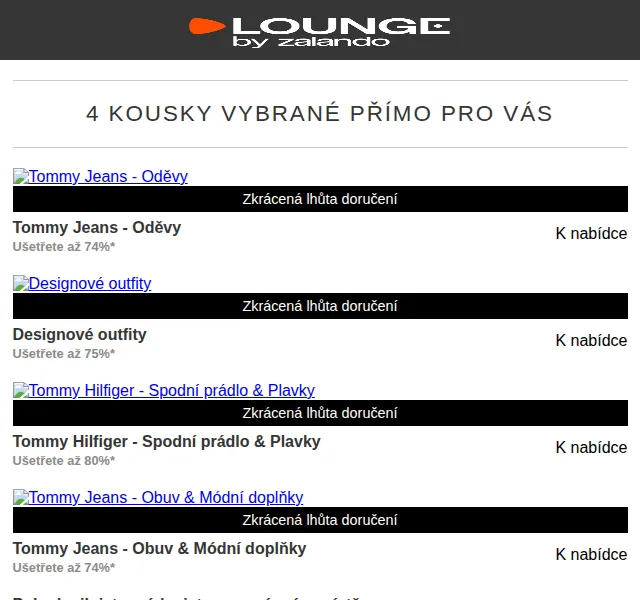 Lounge by Zalando: Tommy Jeans, Hilfiger a M&S – slevy až 80 % – červen 2026 | Nuslet.cz