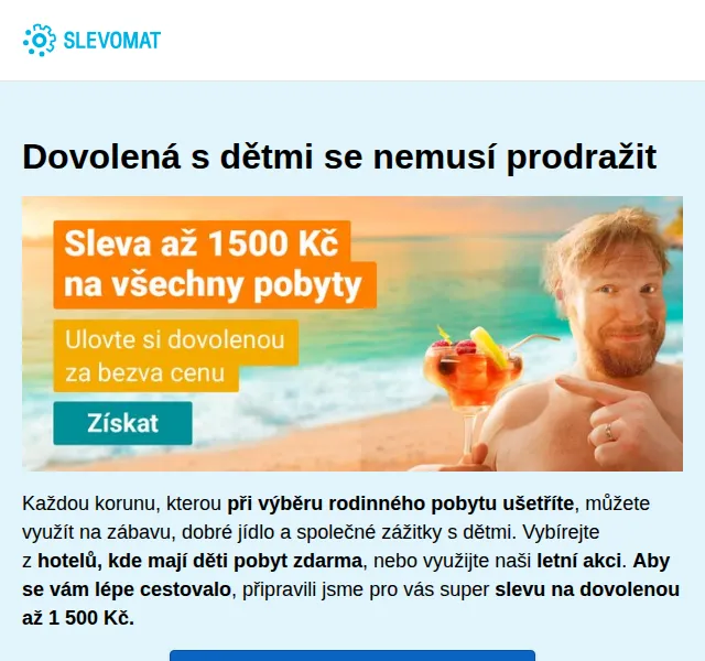 Slevomat: Dovolená s dětmi zdarma – červen 2026 | Nuslet.cz