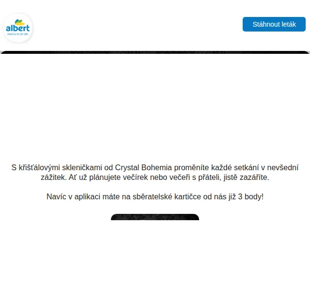Albert: Crystal Bohemia skleničky se slevou až 75 % – červenec 2026 | Nuslet.cz