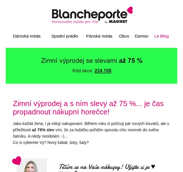 Blancheporte: Výprodej až -75 % na vše – červenec 2026 | Nuslet.cz