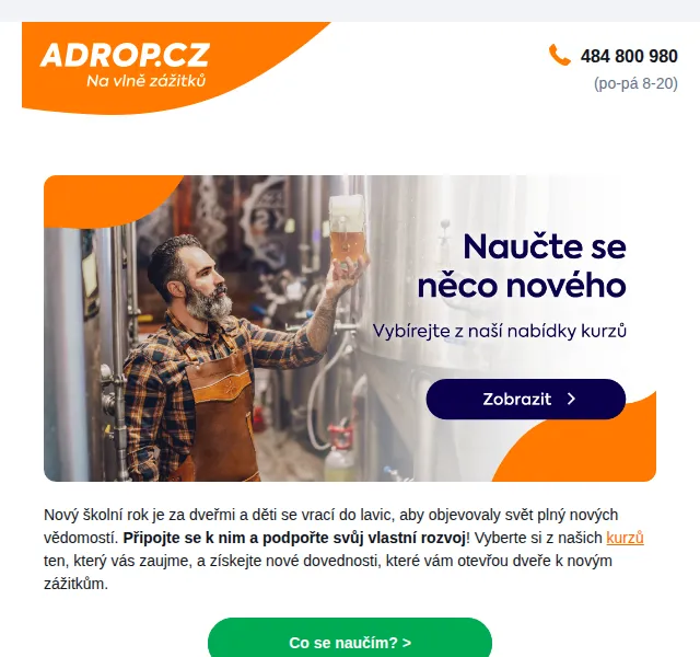 Adrop: Kurzy a zážitky – červenec 2026 | Nuslet.cz