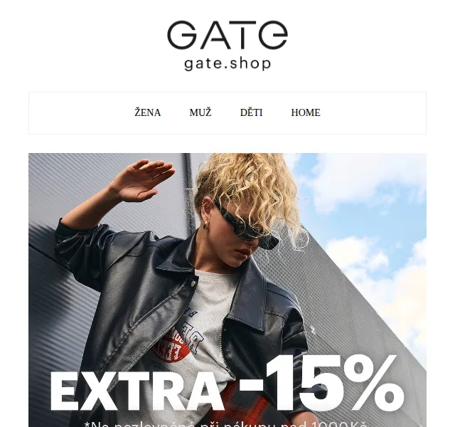 gate.shop: -15 % na vše nezlevněné – červenec 2026 | Nuslet.cz
