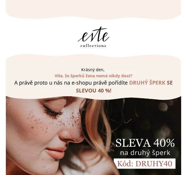 este collections: druhý šperk se slevou 40 % – červenec 2026 | Nuslet.cz
