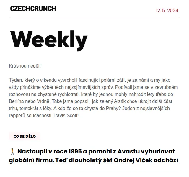 CzechCrunch: Travis Scott v Praze, léky od Alzy – přehled týdne | Nuslet.cz