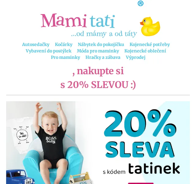 Mamitati.cz: 20% sleva na letní výbavičku a hračky – červenec 2026 | Nuslet.cz