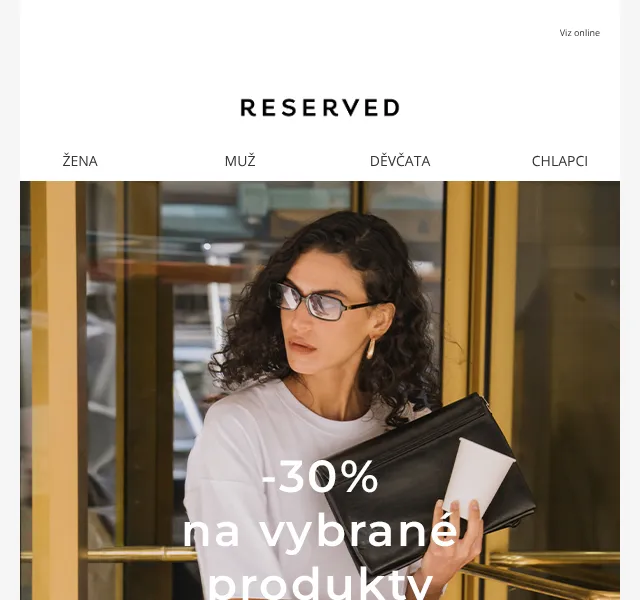 RESERVED: -30 % na vybrané produkty – květen 2026