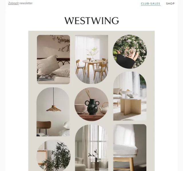 Westwing: nákupní kampaň udržitelného designu – červenec 2026 | Nuslet.cz